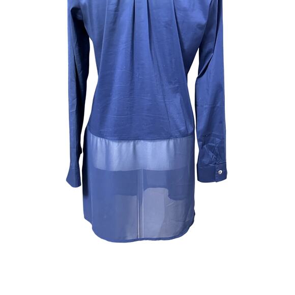 Tommy Bahama Long Sleeve Shirt Button-Front Collar Stretch Pocket Blue Women's S - Picture 6 of 7